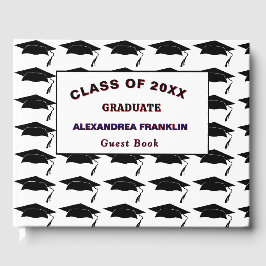 Graduate Cap Abschluss Class Party personalisieren Gästebuch