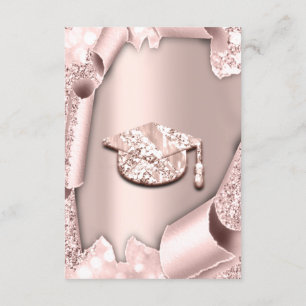 Graduate CAP Bachelorette GIRL Rose Pink 3D Einladung