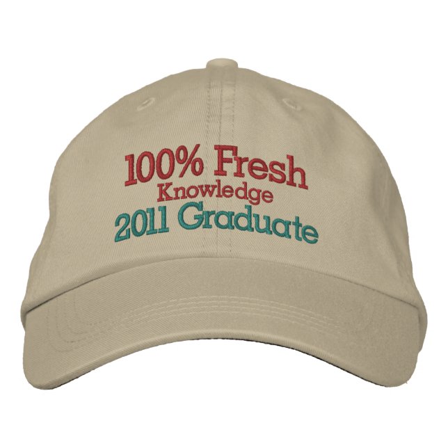 Graduate Cap von SRF - Fresh Knowledge ! Bestickte Kappe (Vorderseite)