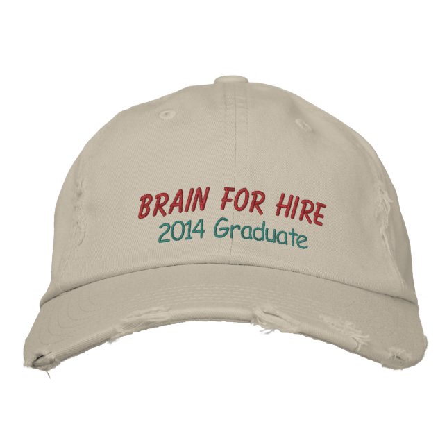 Graduate Cap von SRF - Gehirn für Miete ! Bestickte Kappe (Vorderseite)