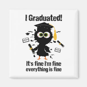 Graduate Cl Letzter Tag der Schule Katze Gradu Magnet