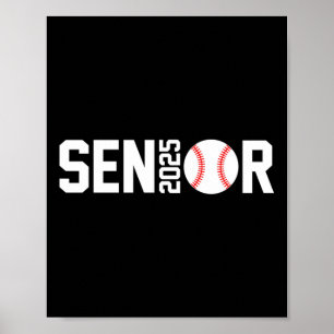 Graduate Cl of 2025 Senior Baseball Player Graduat Poster