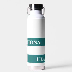 Graduate "Class" Celebration Green & White Trinkflasche