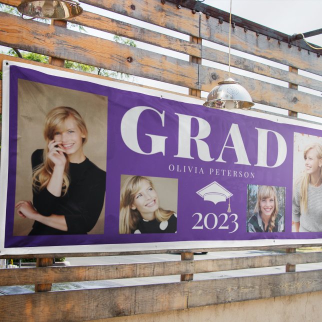 Graduate Class of 2023 lila Foto Banner (Von Creator hochgeladen)