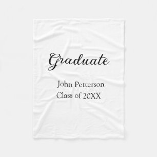Graduate Class of 20XX simple minimale Abschluss m Fleecedecke