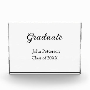 Graduate Class of 20XX simple minimale Abschluss m Fotoblock