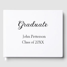 Graduate Class of 20XX simple minimale Abschluss m Gästebuch