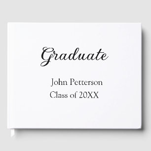 Graduate Class of 20XX simple minimale Abschluss m Gästebuch