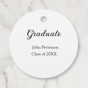 Graduate Class of 20XX simple minimale Abschluss m Geschenkanhänger