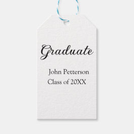 Graduate Class of 20XX simple minimale Abschluss m Geschenkanhänger