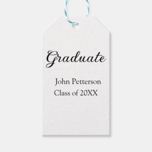 Graduate Class of 20XX simple minimale Abschluss m Geschenkanhänger