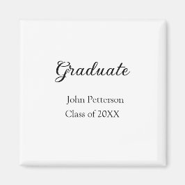 Graduate Class of 20XX simple minimale Abschluss m Magnet