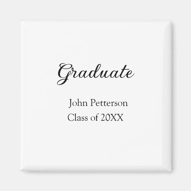 Graduate Class of 20XX simple minimale Abschluss m Magnet (Vorne)