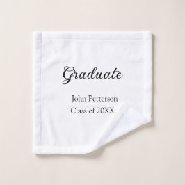 Graduate Class of 20XX simple minimale Abschluss m Waschlappen