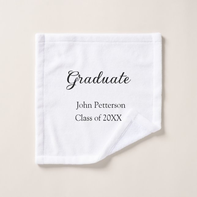Graduate Class of 20XX simple minimale Abschluss m Waschlappen (Waschlappen)
