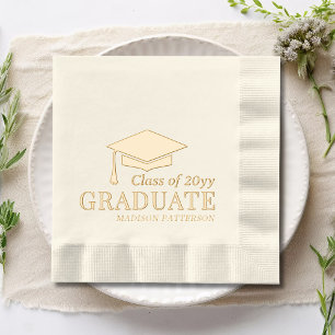 Graduate Class of Personalisiert Name Abschluss Servietten Mit Folie