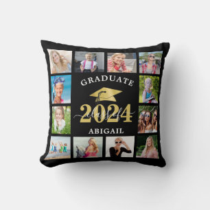 Graduate Class of Year Photo Collage Keepsake Kissen