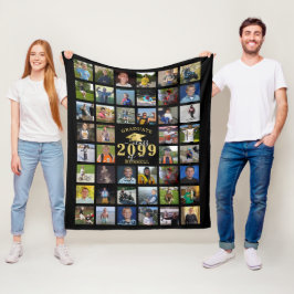 Graduate Class Year 44 Foto Memory Keepake Fleecedecke