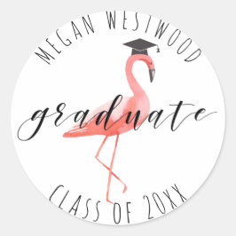 Graduate Custom Aufkleber lustige Flamingo tropisc