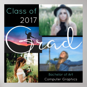 Graduate Custom Foto Collage Poster