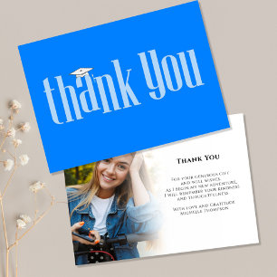 Graduate Danke Foto Modern Azure White