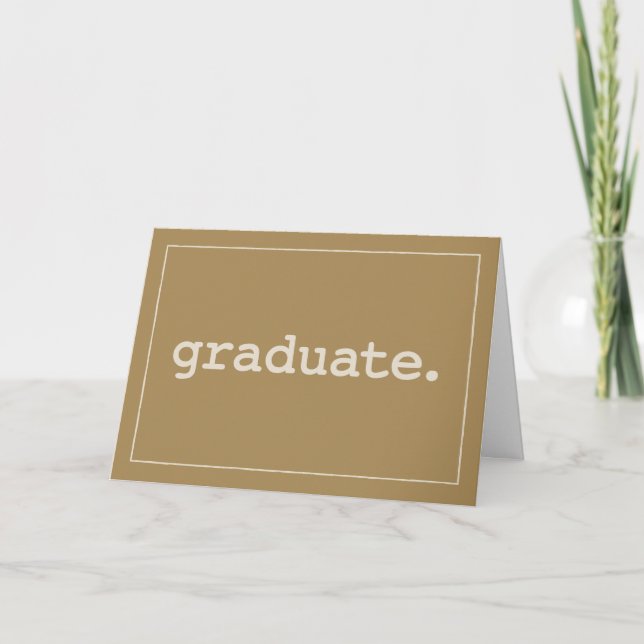 Graduate Definition Herzlichen Glückwunsch Einfach Karte (Vorderseite)