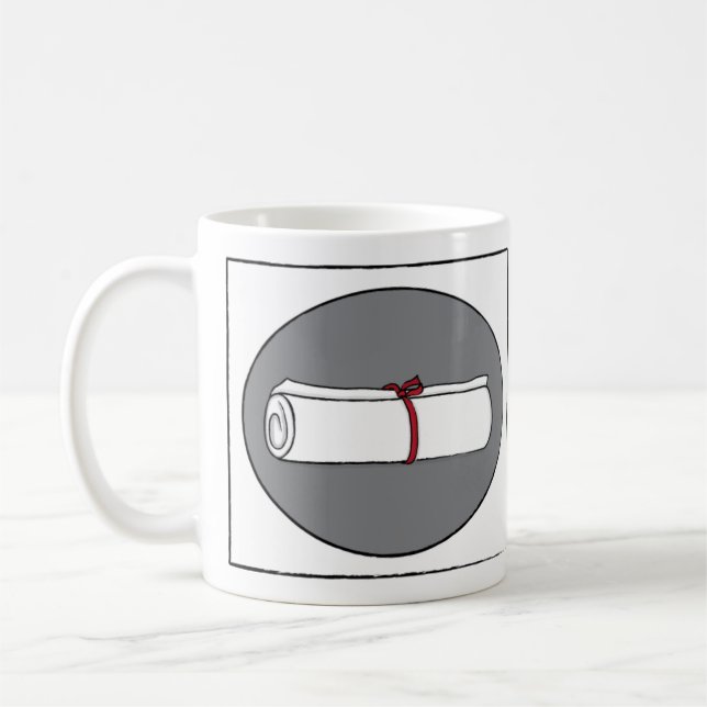 Graduate Diploma Classic White Coffee Tasse (Links)
