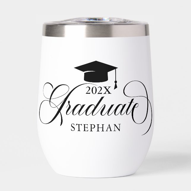 Graduate Elegant Black Script Typografy (Vorderseite)
