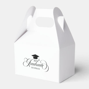 Graduate Elegant Black Script Typografy Geschenkschachtel