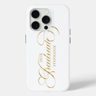 Graduate Elegant Gold Script Typografie Case-Mate iPhone Hülle