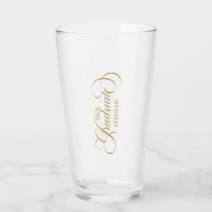 Graduate Elegant Gold Script Typografie Glas