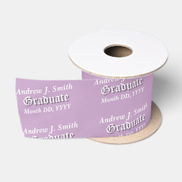 Graduate Elegant Lilac Abschluss Personalisiert Satinband