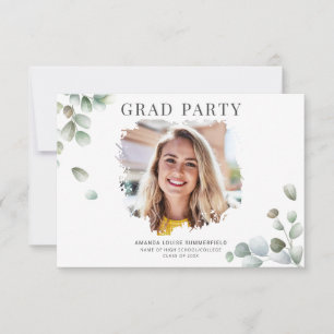Graduate Foto Abschluss 2025 Party Einladung