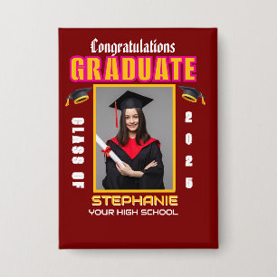 Graduate Foto Abschluss Herzlichen Glückwunsch Button
