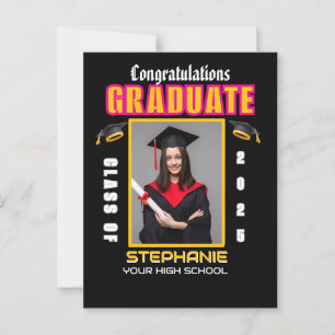 Graduate Foto Abschluss Herzlichen Glückwunsch Postkarte