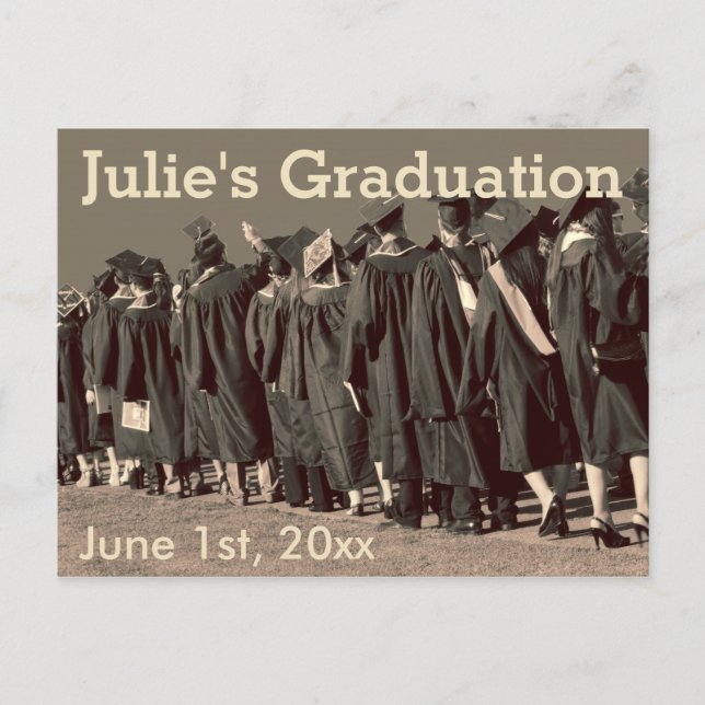 Graduate Foto Ankündigungspostkarte (Vorderseite)