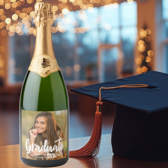 Graduate Foto Bold Script Custom Graduation Party (Von Creator hochgeladen)