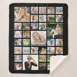 Graduate Foto Collage Script Name Schwarz Sherpadecke