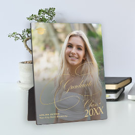 Graduate Foto Goldkalligrafie eleganter Abschluss Fotoplatte