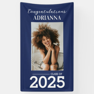 Graduate Foto Herzlichen Glückwunsch Navy Blue Banner