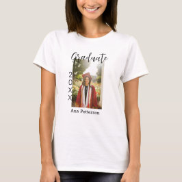 Graduate Foto Moderne Klassik hinzufügen Jahrname  T-Shirt