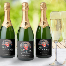 Graduate Foto Name Black Stylish Graduation Party