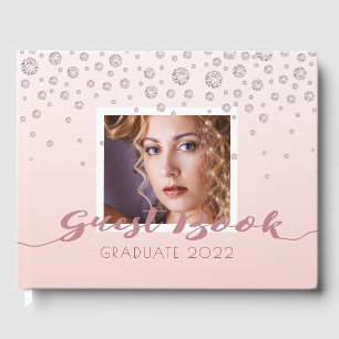 Graduate Foto Rose Golddiamanten rosa 2024 Gästebuch