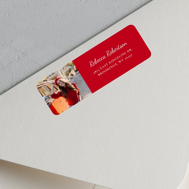 Graduate Foto Script-Rücksendeadresse (Graduation 2025 Photo Return Address Label)