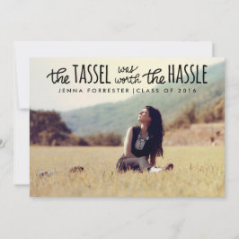 Graduate Foto Tassel war das Hassle-Skript wert Einladung