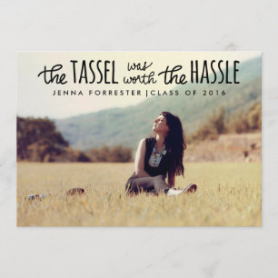Graduate Foto Tassel war das Hassle-Skript wert Einladung