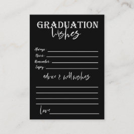 Graduate Foto White and Black 2025 Abschluss Hinweiskarte