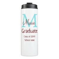 Graduate fügen Name monogram grün pink einfache Mi
