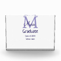 Graduate fügen Name Monogramm lila einfache minima