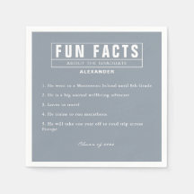 Graduate Fun Facts Light Blue Paper